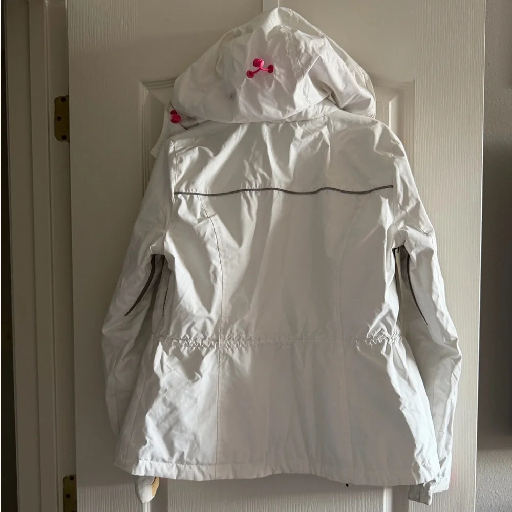 Abercrombie White Hooded Ski Jacket - Picture 8 of 11